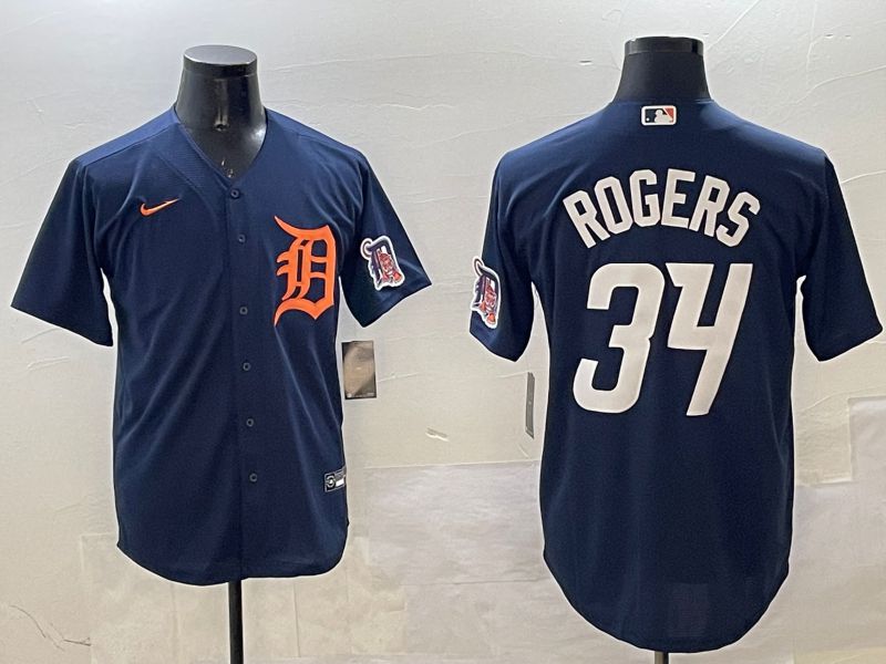Men Detroit Tigers #34 Rogers Drak Blue Game 2025 Nike MLB Jersey style 5->detroit tigers->MLB Jersey